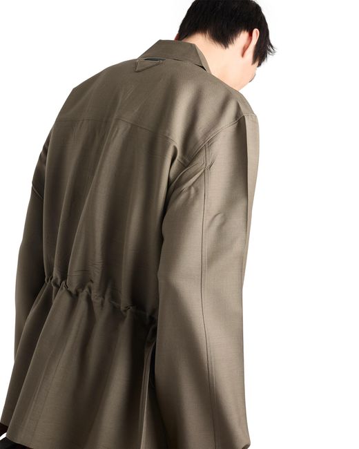 Prada Brown Mohair And Wool Safari Jacket for men