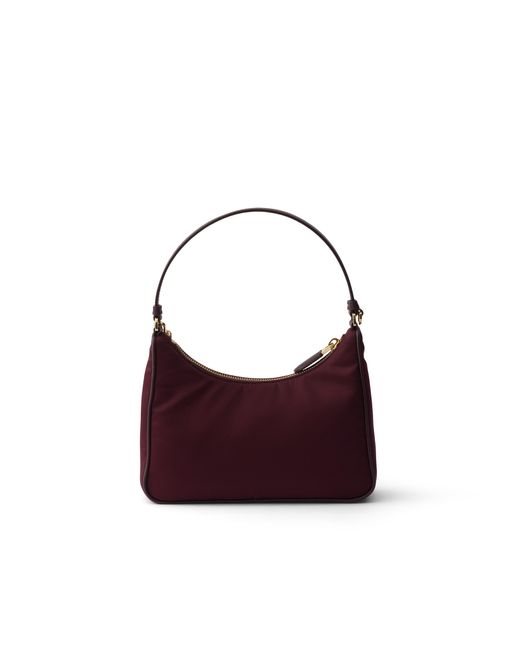 Prada Purple Re-Edition 2005 Re-Nylon And Saffiano Mini Bag