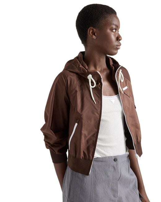 Prada Brown Lightweight Re-Nylon Blouson Jacket