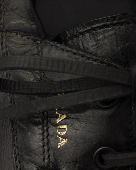 Prada White Shuffle Antiqued Leather Boat Shoes