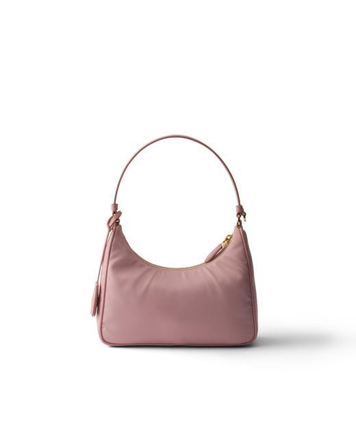 Prada Pink Re-Edition 2005 Re-Nylon And Saffiano Mini Bag