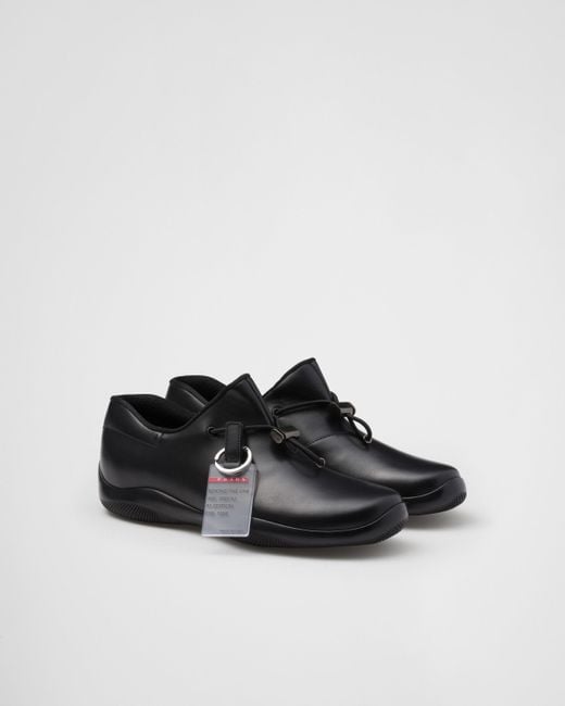 Sneakers Toblach Senza Lacci di Prada in Black da Uomo