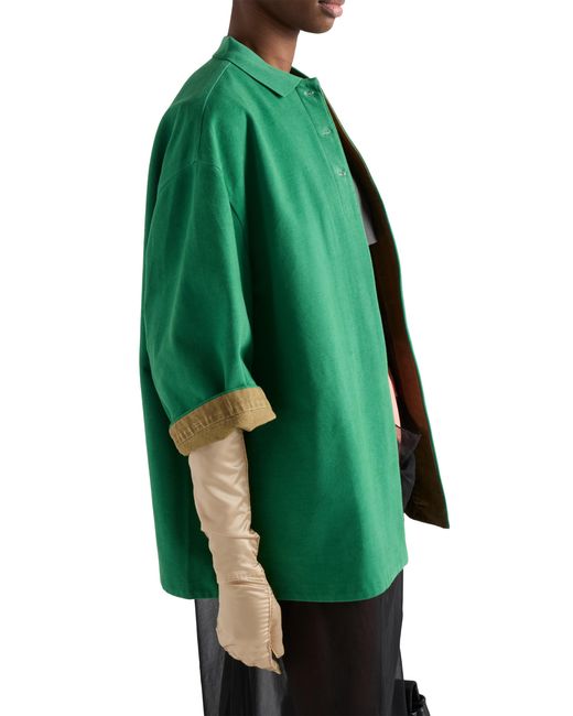 Prada Green Old Piqué Blouson Jacket