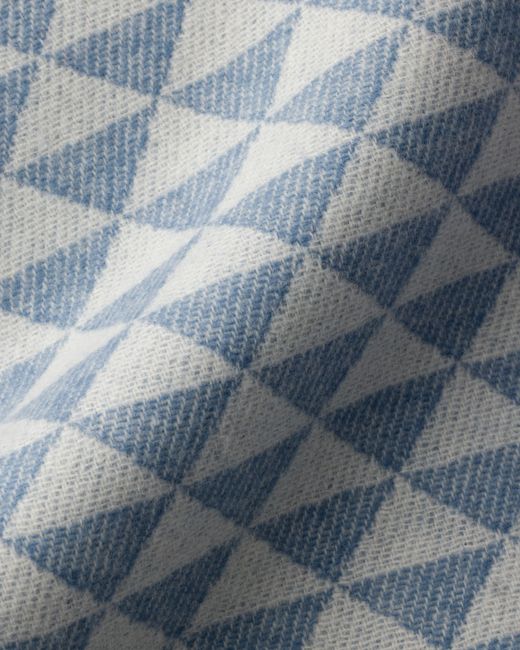 Prada Blue Symbole-Geometric Motif Scarf