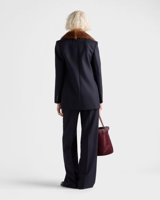 Prada Blue Wool Pants