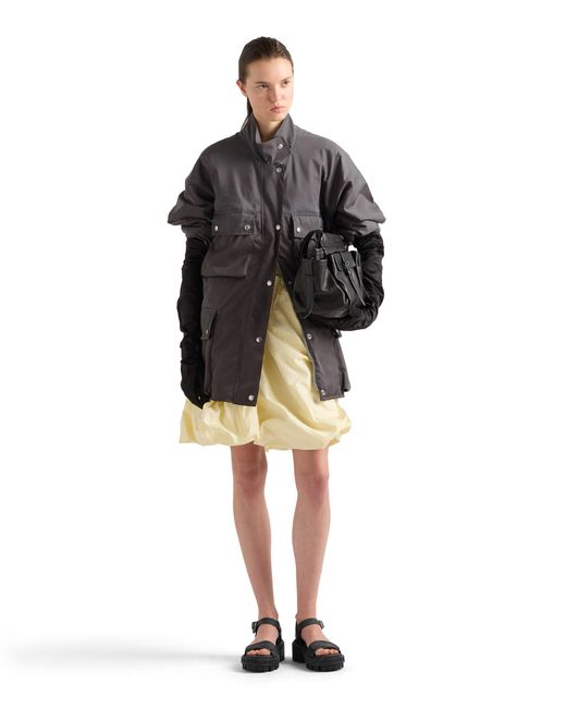 Prada Natural Technical Taffeta Skirt