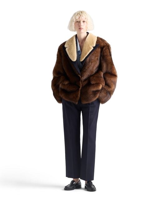 Prada Brown Shearling Jacket