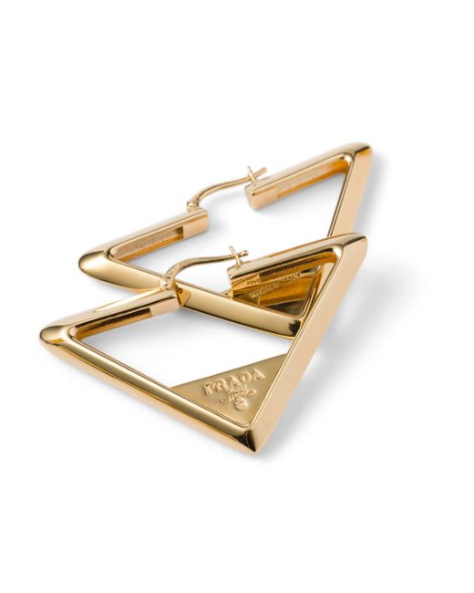 Prada White Metal Earrings