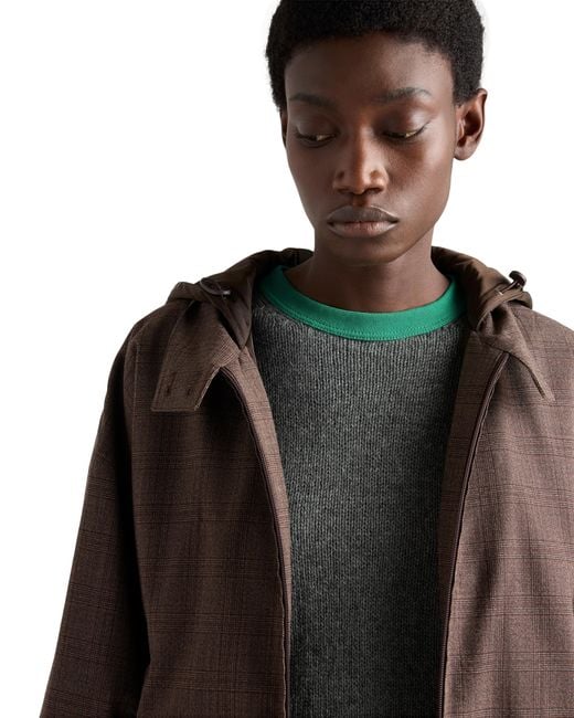 Prada Green Cashmere Crew-Neck Sweater, Slate
