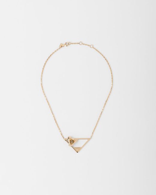Collana di Prada in White