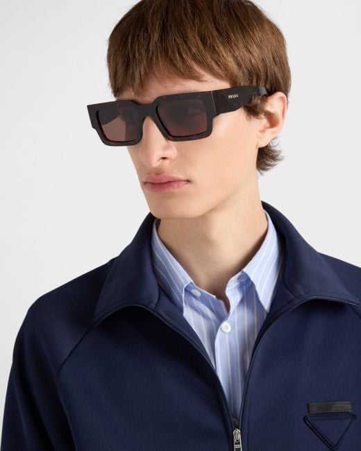 Prada Brown Symbole Sunglasses for men