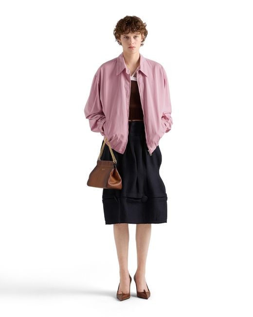 Prada Pink Old Gabardine Blouson Jacket