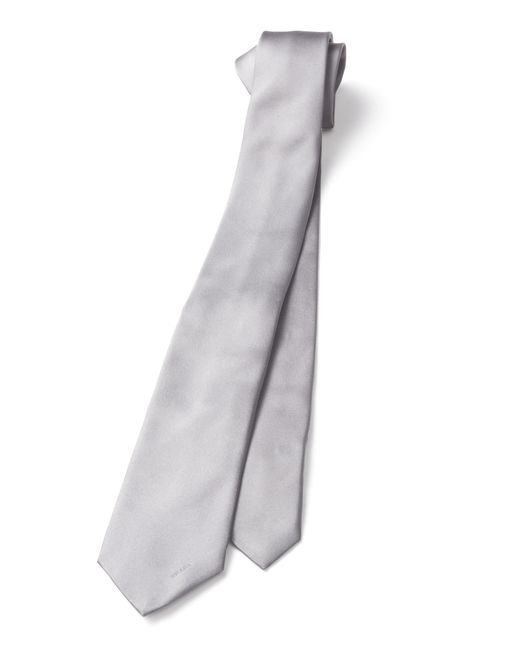 Prada White Satin Tie for men