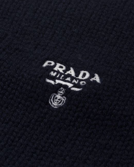 Prada Blue Cashmere Dickey for men