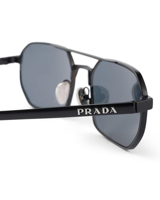 Prada Blue Sunglasses With Logo for men