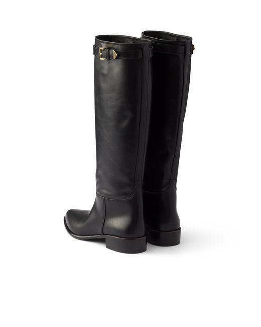 Prada Black Leather Boots