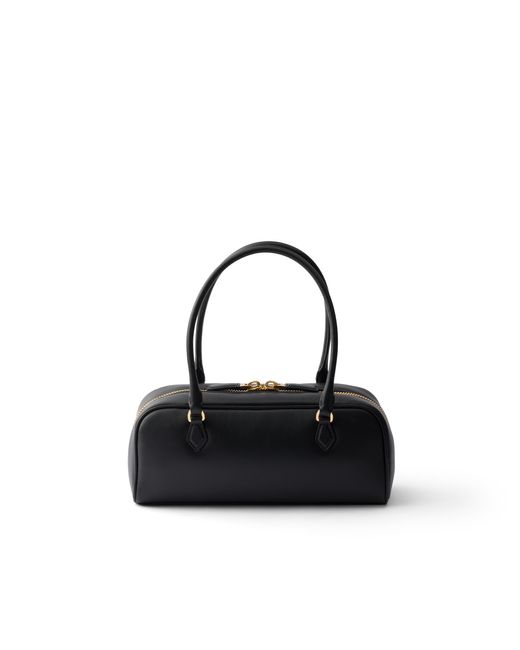 Prada Black Medium Leather Top-Handle Bag