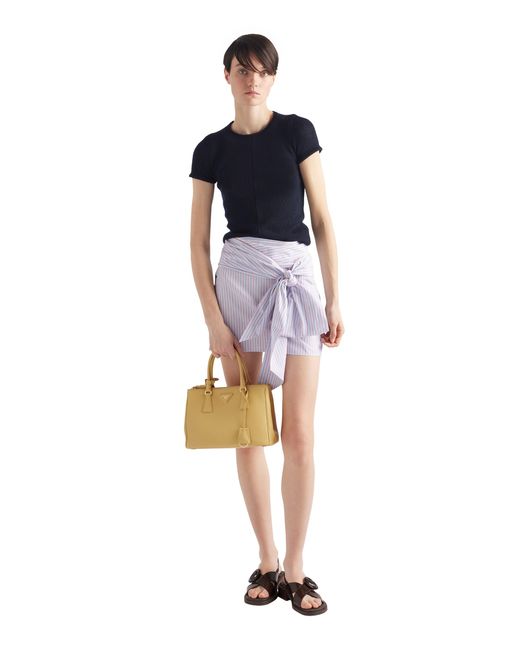 Borsa Galleria Medium di Prada in Metallic