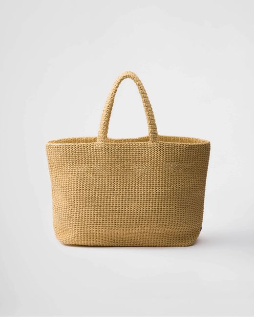 Prada Natural Crochet Tote Bag for men
