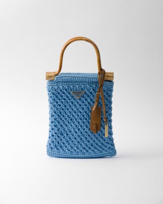 Prada Blue Cotton Crochet Mini-Handbag