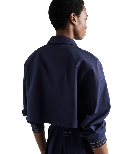 Prada Blue Poplin Blouson Jacket