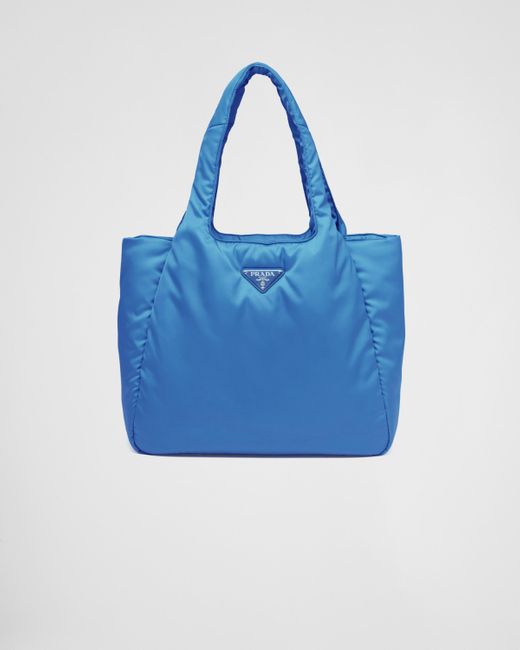 Prada Blue Large Padded Re-nylon Tote Bag