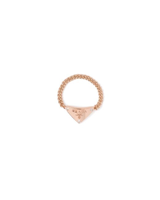 Prada White Eternal Chain Ring