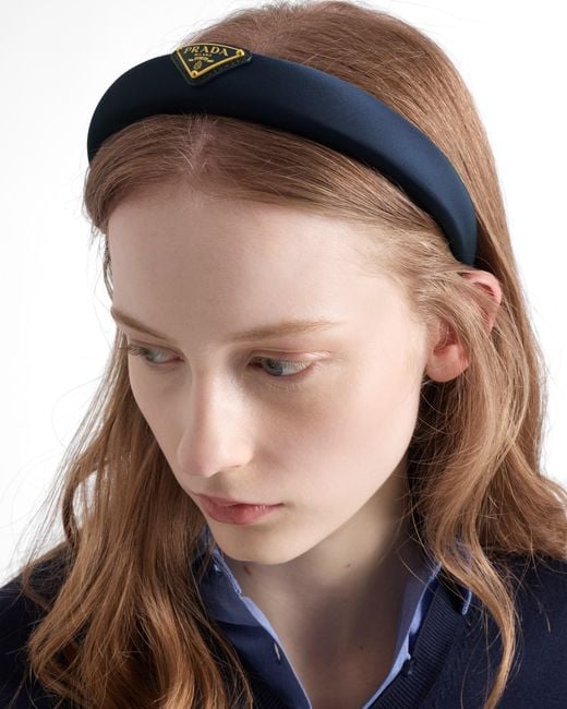 Prada Blue Re-Nylon Headband, Balticlue