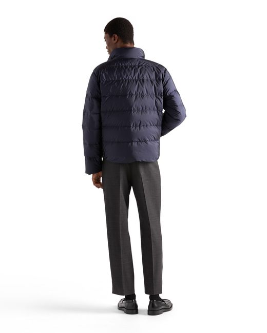 Prada Blue Medium-Weight Re-Nylon Down Jacket for men