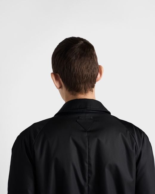 Prada Mantel Aus Re-Nylon in Black für Herren