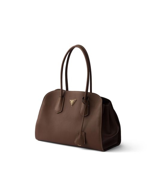 Prada Brown Medium Leather Tote Bag