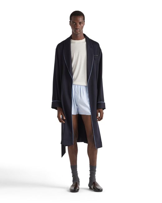 Prada Blue Cashmere Robe for men