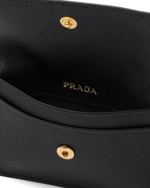 Prada White Saffiano Leather Card Holder