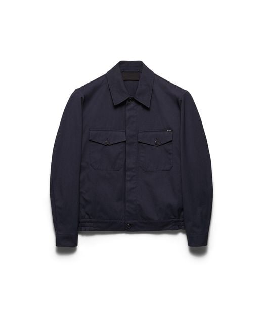 Prada Blue Technical Fabric Jacket for men