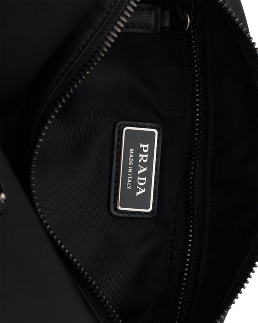 Prada Black Explore Re-Nylon And Leather Bag for men