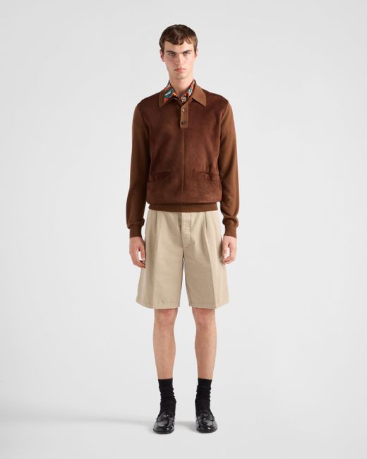 Prada Natural Cotton Bermudas for men