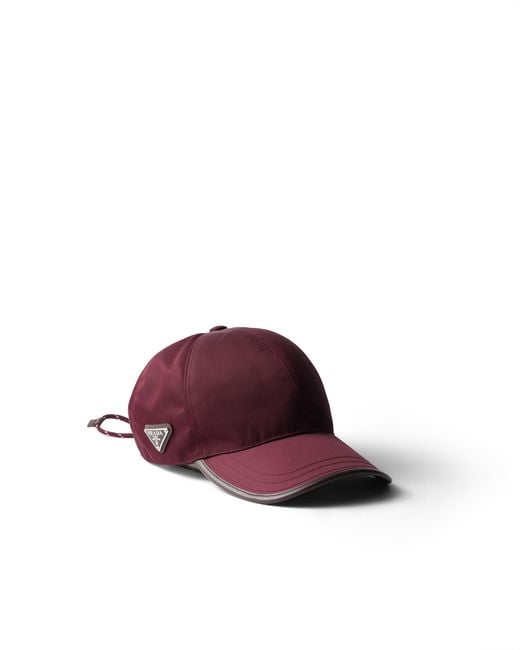 Prada Purple Speedrock Re-Nylon Baseball Cap for men