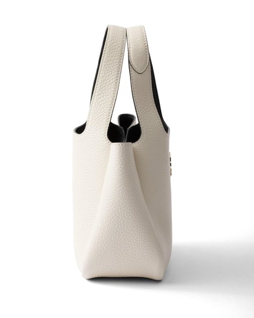 Prada White Liaison Mini Leather Handbag