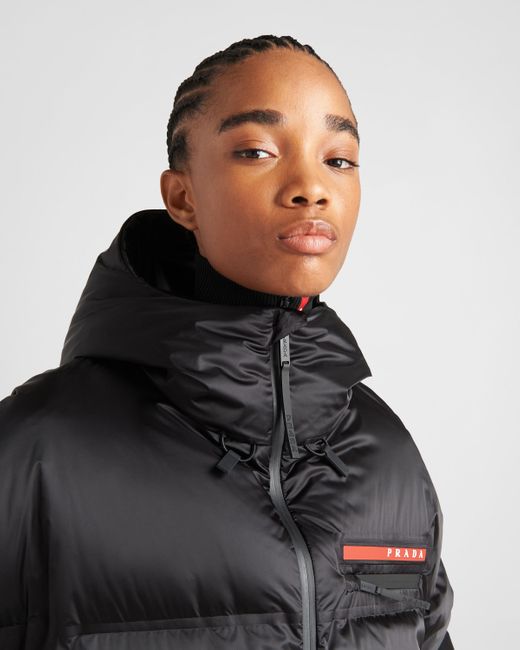 Prada Black Oversized Technical Re-Nylon Down Jacket