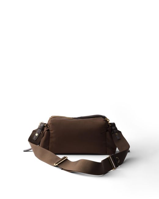 Prada Brown Explore Small Re-Nylon And Leather Shoulder Bag, Sienna