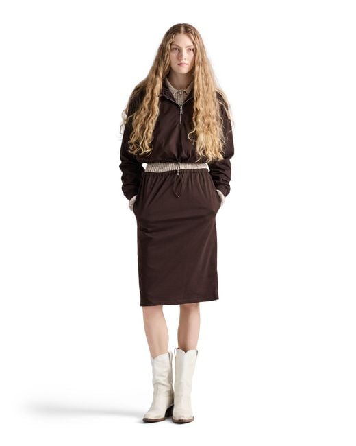 Prada Brown Reversible Cotton Jersey And Re-Nylon Hoodie
