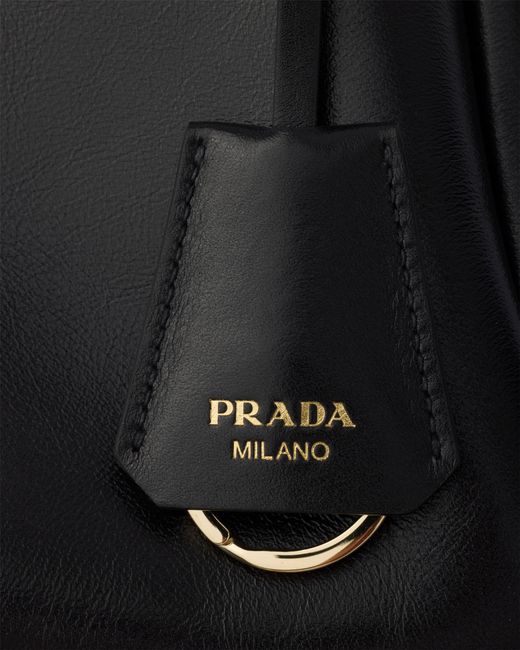 Prada Black Aimée Medium Leather Shoulder Bag