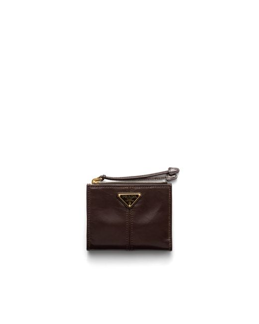 Prada White Small Leather Wallet