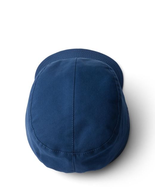 Prada Blue Cotton Baseball Cap for men