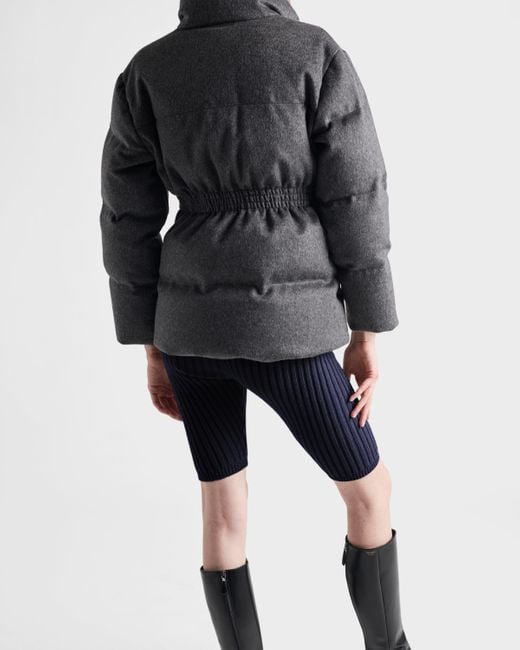 Doudoune En Loden Prada en coloris Gray