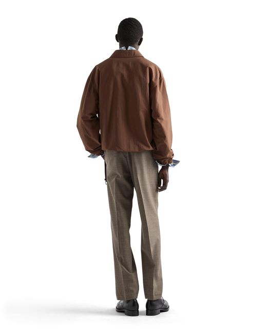 Prada Brown Technical Fabric Blouson Jacket for men