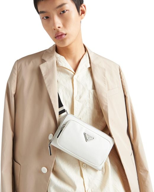 Prada Natural Saffiano Leather Belt Bag for men
