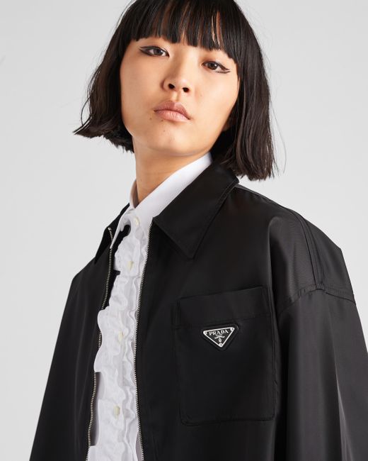 Prada Black Re-nylon Gabardine Shirt