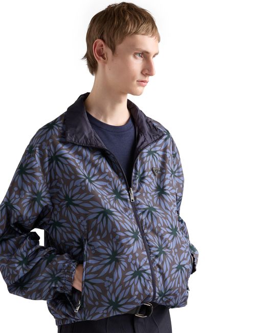 Prada Blue Reversible Re-Nylon Jacket for men