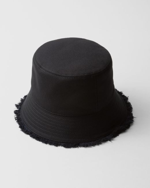 Prada Black Drill Bucket Hat